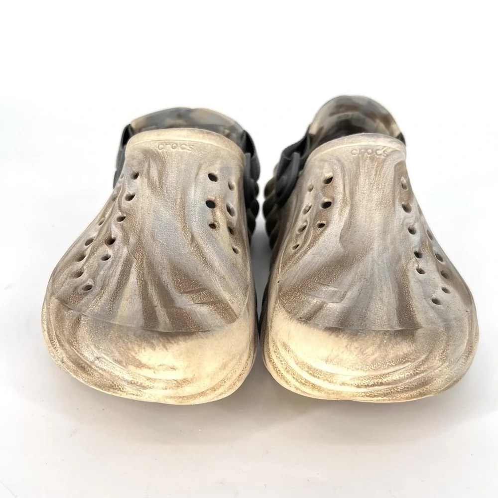 CROCS ECHO MARBLED CLOG | Gray/Brown| US J5 | GREAT CONDITION